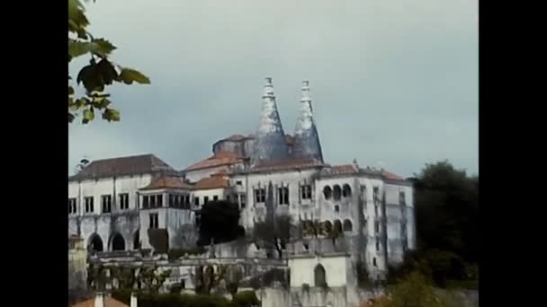 Lizbona Hiszpania Czerwca 1970 Pałac Sintra Palacio Nacional Sintra — Wideo stockowe