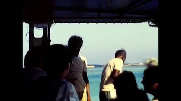 Maldive Oceano Indiano Agosto 1985 Crociera Barca Con Tour Legno — Video Stock