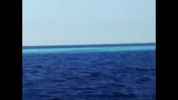 Мальдивы Индийский Океан Августа 1985 Вид Лодки Мальдивах — стоковое видео