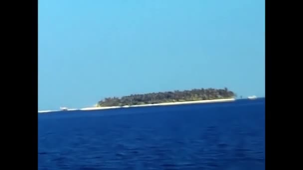 Мальдивы Индийский Океан Августа 1985 Вид Лодки Мальдивах — стоковое видео