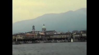 Büyük göl, Piedmont 17 Mayıs 1980: Maggiore Gölü manzarası 1980 'lerde tekneden