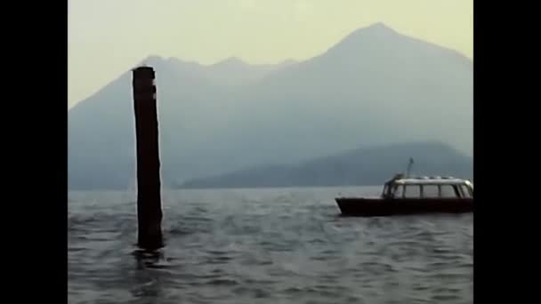 Lake Major Piedmont Може Бути 1980 Вид Рухомих Стаціонарних Човнів — стокове відео