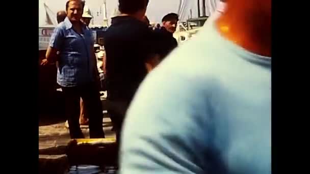 Lake Major Piemont Mai 1980 Fischkisten Hafen Kaufen 80Er Jahre — Stockvideo