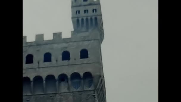 フィレンツェ イタリア1960年4月14日 イタリア フィレンツェのSignoria広場 — ストック動画