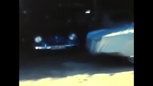1960年8月17日イタリア フォリ60年代の駐車場ホテル — ストック動画