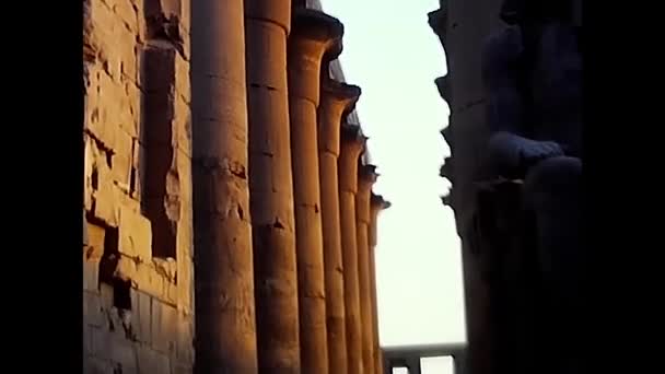 Luxor Egypt Února 1980 Mešita Budov Egyptě Letech — Stock video