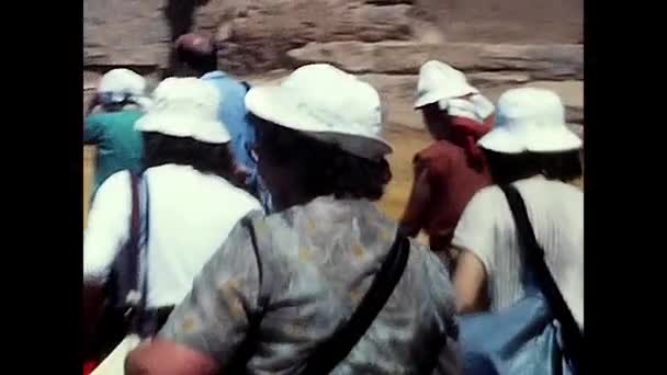 Luxor Egypten Februari 1980 Turister Besöker Egypt Talet — Stockvideo