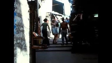 san marino,italy august 12 1970:tourists on vacation in san marino in the 1970s