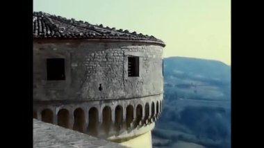 Brescia, İtalya 10 Ağustos 1970: 70 'lerde Brescia Kalesi