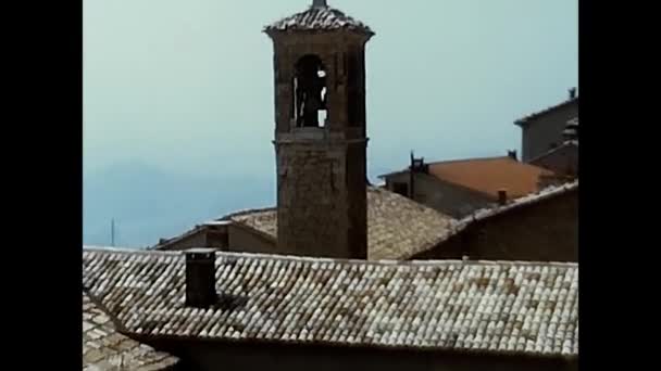San Marino Italy August 1970 Історичні Будівлі Сан Марино — стокове відео