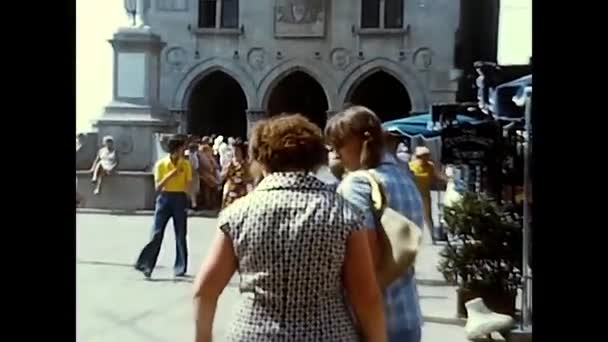 San Marino Italië Augustus 1970 Toeristen Vakantie San Marino Jaren — Stockvideo