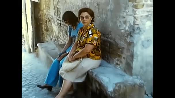 Brescia Italy August 1970 Tourists Brescia — ストック動画