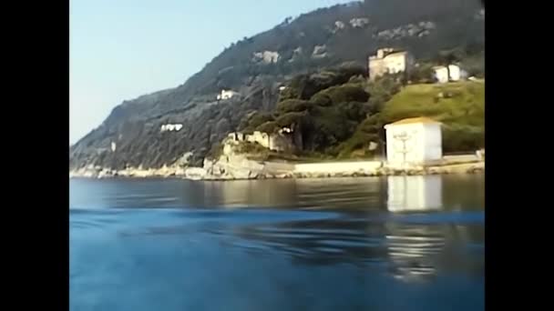 Λιγούτια Ιταλία Μαΐου 1970 Τοπίο Των Ακτών Της Λιγουρίας Της — Αρχείο Βίντεο