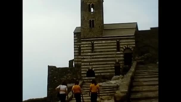 Ligutia Talya Mayıs 1970 Lerde Saint Peter Porto Venere Talya — Stok video