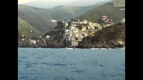 Ligutia Italy Maj 1970 Porto Venere Spezia Italien Talet — Stockvideo