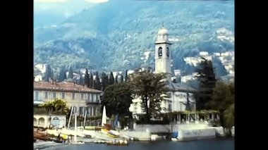 como, İtalya 26 Haziran 1980: 1980 'de gölden görülen Como manzarası