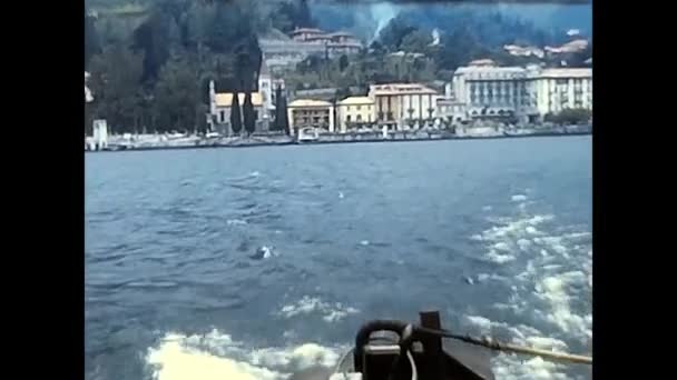 View Como Boat Lake 80Scomo Italy June 1980 — Stock video