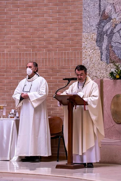 Terni Italy May 2022 Parish Priest Church Ceremony — Photo