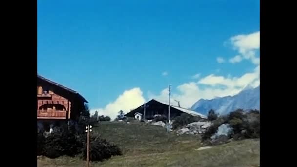 Vallese Switzerland May 1980 Valais Landscape Seen Different Perspectives 1980S — Wideo stockowe