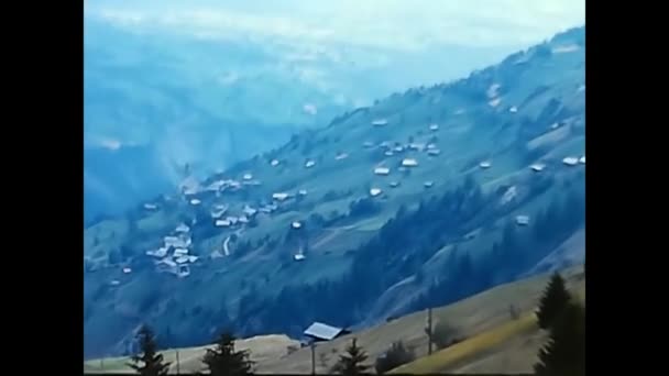 Vallese Switzerland May 1980 Valais Landscape Seen Different Perspectives 1980S — Wideo stockowe
