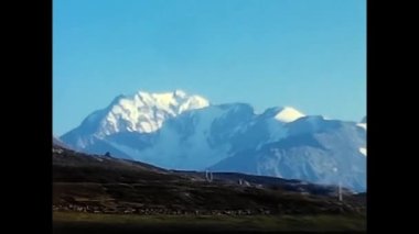 Vallese, İsviçre 16 Mayıs 1980: Valais manzarası 1980 'lerden farklı perspektiflerden görüldü