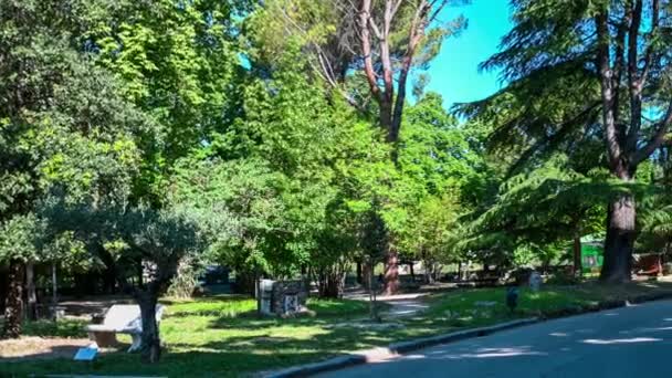 Park the promenade of terni — Stock Video