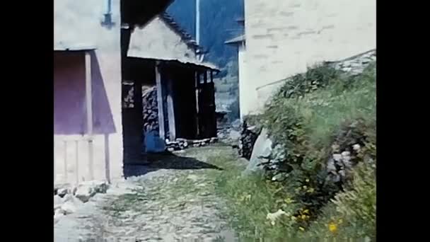 Trasquera Italy Juni 1960 Rumah Gunung Trasquera — Stok Video