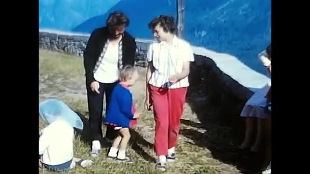 Trasquera Giugno 1960 Gente Balla Montagna Anni — Video Stock