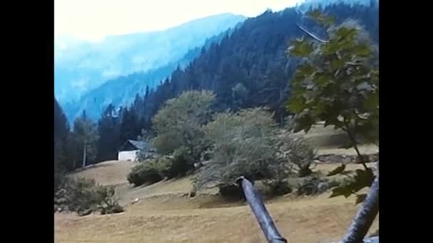 Trasquera Włochy Czerwiec 1960 Krajobraz Górski Lat Tych — Wideo stockowe