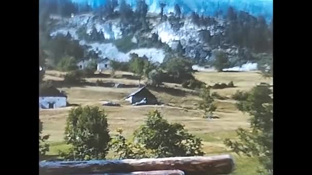 Trtrasquera Talya Haziran 1960 Yılların Dağ Manzarası — Stok video