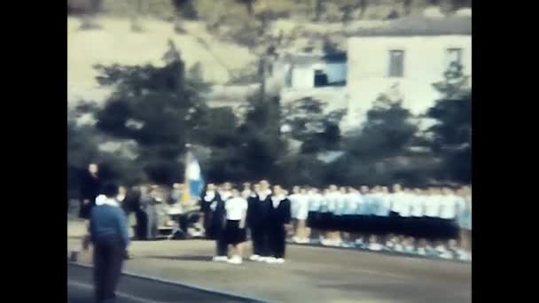 Greece Europe May 1960 Fyzická Aktivita Atletiky Řečtině 60S — Stock video