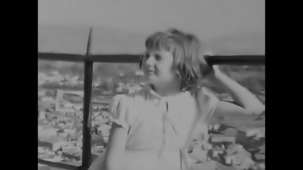 Florenz Italien Mai 1950 Menschen Urlaub Florenz Den 1950Er Jahren — Stockvideo