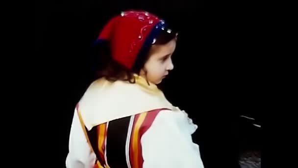 Milano Italy May 1960 Carnival Masked People Children 60S — Stock Video