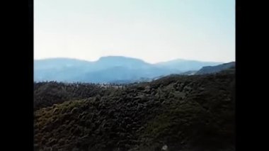 arezzo, İtalya 18 Mayıs 1960: manzara dağları arezzo 60 'lar