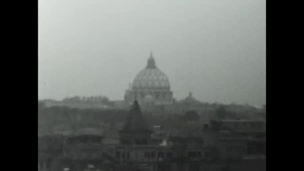 Roma Italia Mayo 1950 Paisaje Roma Blanco Negro Desde Década — Vídeo de stock