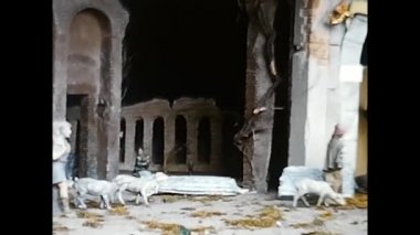 Roma, İtalya 20 Aralık 1960: 60 'larda Roma' da canlı doğum sahnesi