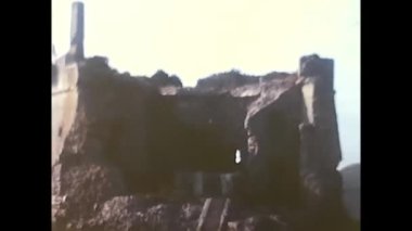 Roma, İtalya 10 Haziran 1960: Deniz manzarası ve 60 'ların evleri