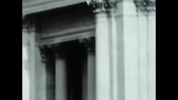 Флоренция Италия Декабря 1960 Здания Сооружения Флоренции Годы Черно Белом — стоковое видео