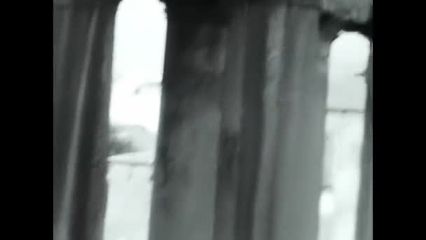 Флоренция Италия Декабря 1960 Здания Сооружения Флоренции Годы Черно Белом — стоковое видео