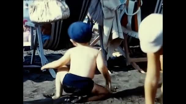 Rome Italy June 1960 Family Vacation Seaside Resort 60S — Stockvideo