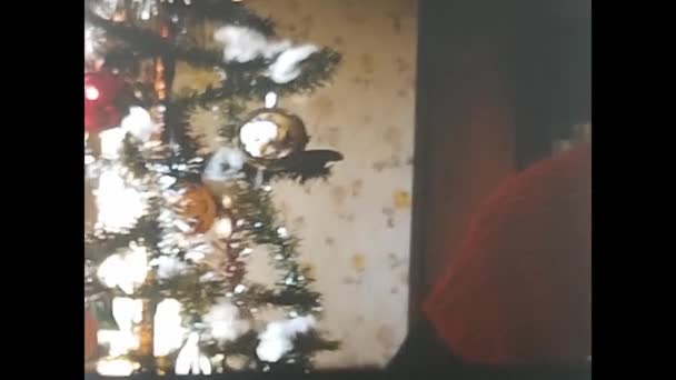 Rome Italy January 1970 Befana Brings Gifts 70S Child — Video
