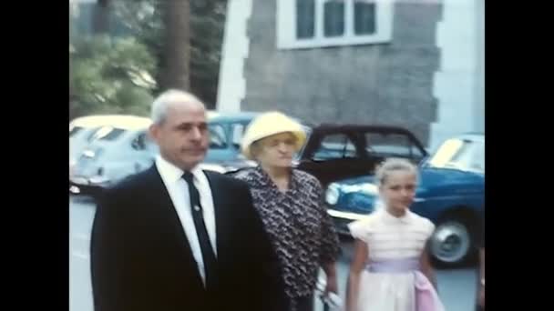 Ром Березня 1960 Року Запрошений Весілля Біля Церкви Роках — стокове відео