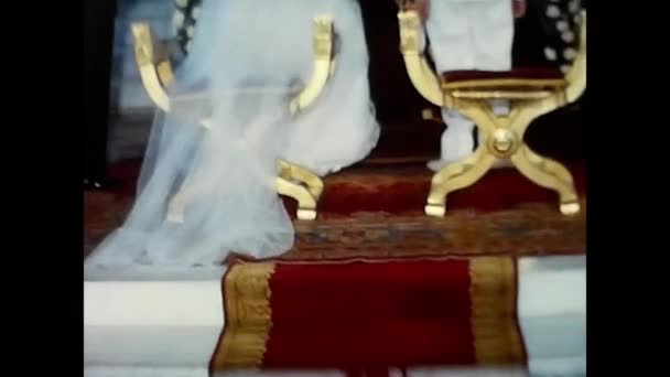 Rome Italy March 1960 Uniform Wedding Ceremony Church 60S — Video