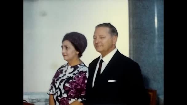 Rome Italia Maret 1960 Diundang Gereja Pada Pernikahan Tahun — Stok Video