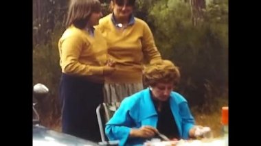 florence,italy may 19 1960:women picnicking in the mountains in the 60s