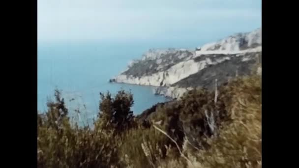 Argentario Italy March 1960 Landscape Cliff Sea Porto Santo Stefano — Video Stock