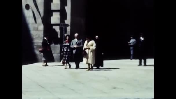 Ischia Italy May 1960 Park People Walking Buildings Ischia 60S — Vídeos de Stock