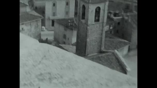 Gubbio Italy May 1960 Gubbio Country Life Black White People — Stok Video