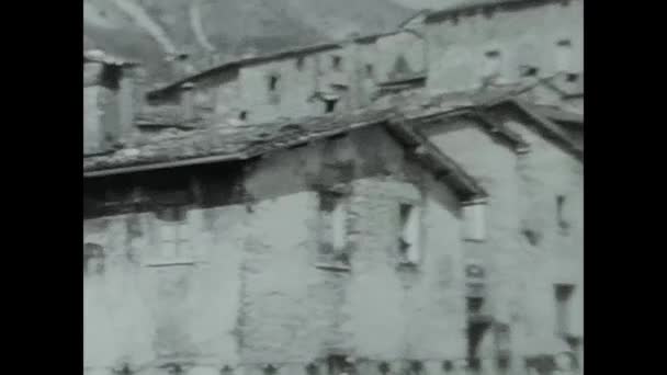 Gubbio Italy May 1960 Gubbio Country Life Black White People — Vídeo de stock