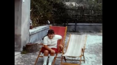 campotosto, Abruzzo May 1960 :little girls playing in the mountains with ball in the 60s